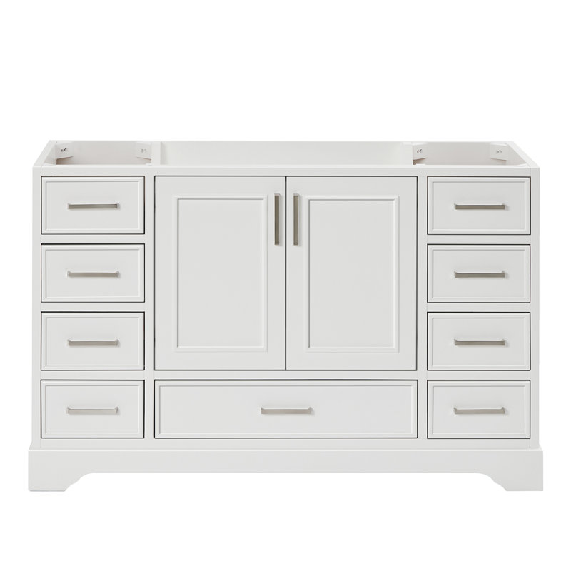 Base de meuble-lavabo simple 54,75 po Peightyn, Blanc