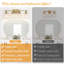 Luminaire de salle de bain moderne en laiton avec abat-jour en verre transparent, applique de meuble-lavabo à 4 lumières pour miroir, salon et armoire, conception durable et polyvalente-19303046