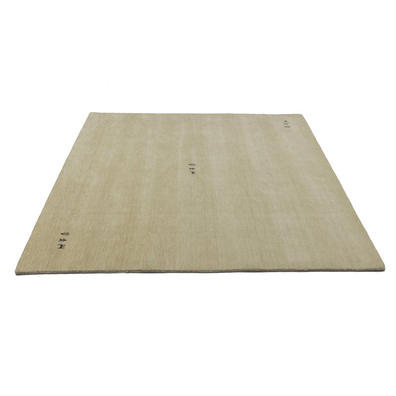 Tapis oriental moderne Oatmeal Tribal Gabbeh, Carré 8 pi