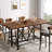 Counter Height Bar Table, 62.99" Long Pub Bar Table With Metal Footrest For Dining Kitchen Breakfast-377625319