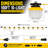 100 ft Construction LED Work String Lights with 10 Bright 6000K Bulbs, Linkable & Waterproof Jobsite Lighting