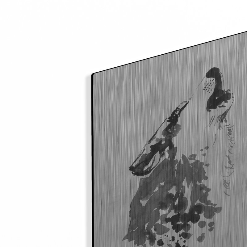 "Loup" par Pechane, H 16 po x l 12 po