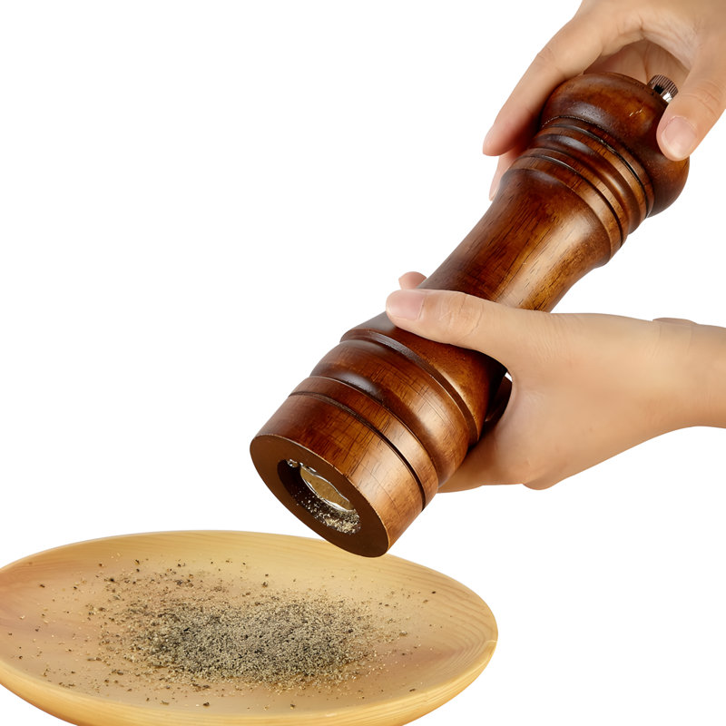 Ensemble de moulins à sel de mer et à poivre noir de qualité supérieure - Moulin à épices en céramique réglable pour grains de poivre fraîchement moulus, sel de l'Himalaya et épices - Moulin à cuisine manuel pour la cuisine à domicile