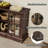 97"W Farmhouse Fireplace TV Stand for TVs up to 88" with Ample Storage Space and Adjustable Shelves,Rustic Brown-854722166-849217633