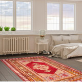 Tapis décoratif rouge/beige en laine de conception unique 3 pi 3 po x 5 pi 4 po Cullus noué à la main