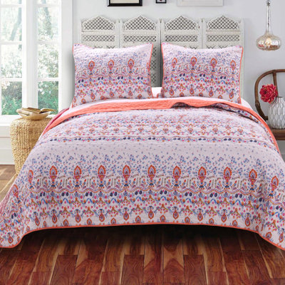 Amber Eclectic Floral Quilt Set