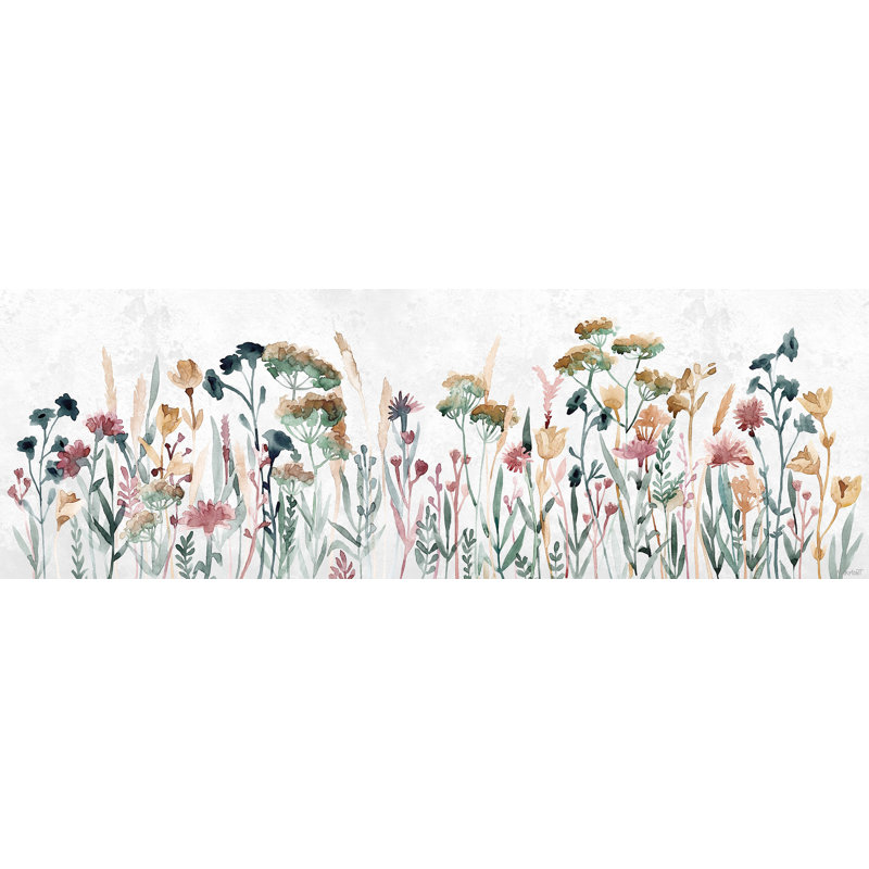 Field Of Flowers by August Grove - Wrapped Canvas Painting, 41cm H x 122cm W x 3.81cm D