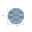 Tapis d'intérieur rond lavable abstrait bleu sarcelle, bleu marine et gris HomeRoots