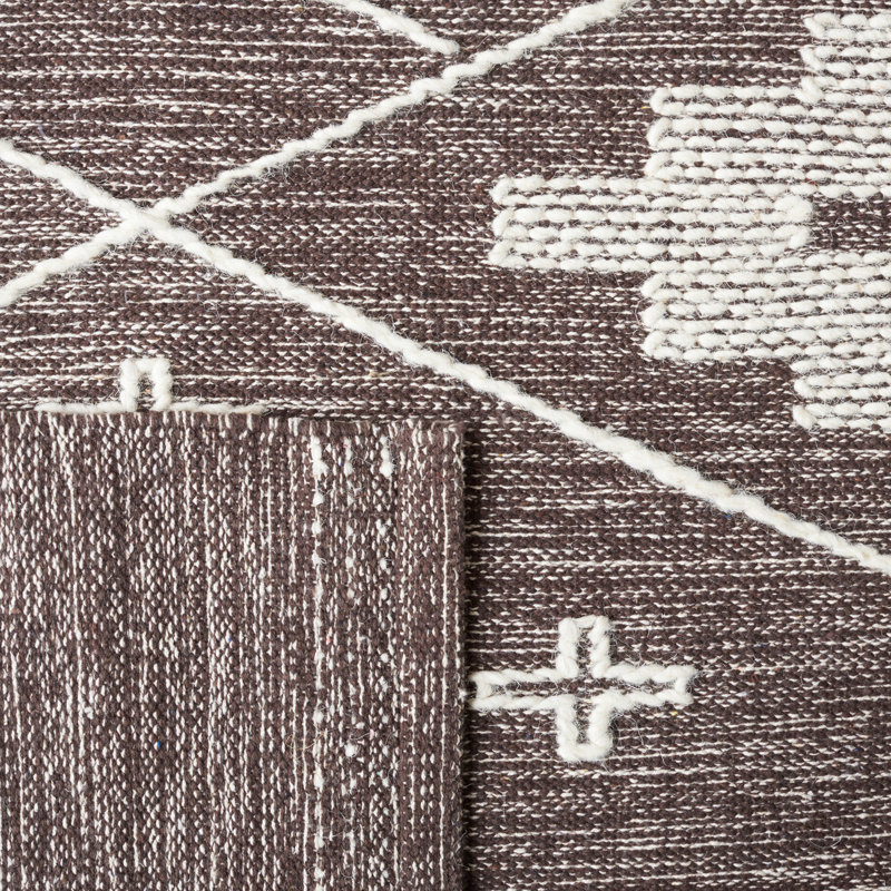 Tapis brun / ivoire Holtby Southwestern, Carré 6 pi