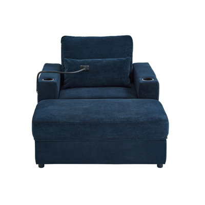 Fauteuil en chenille avec repose-pieds avec rangement
