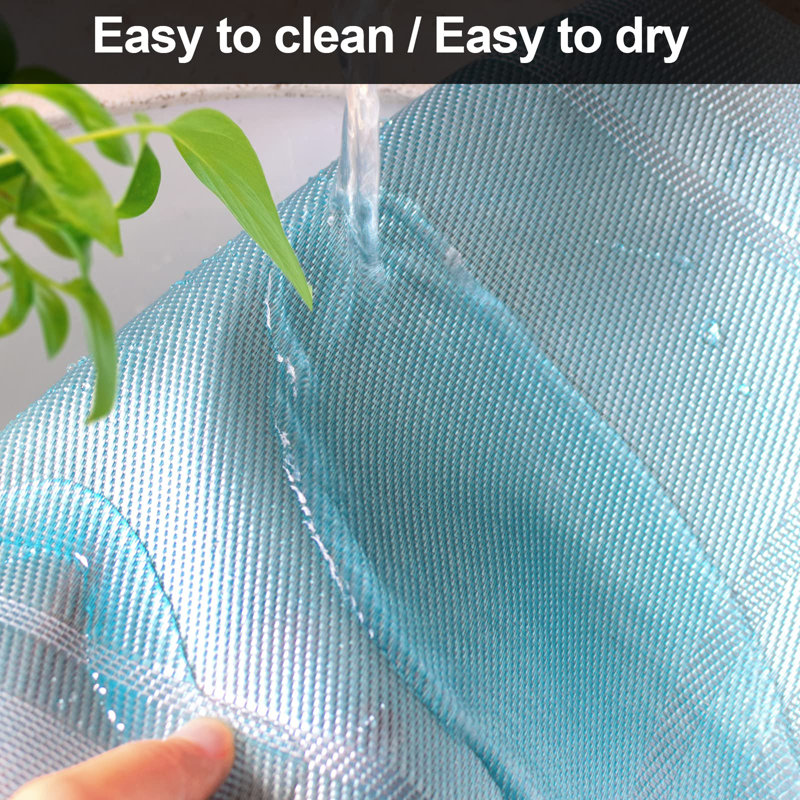 Blue Heat-Resistant Woven Vinyl Placemats, 6 Pack