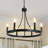 6 - Light Dimmable Wagon Wheel Chandelier-481397710