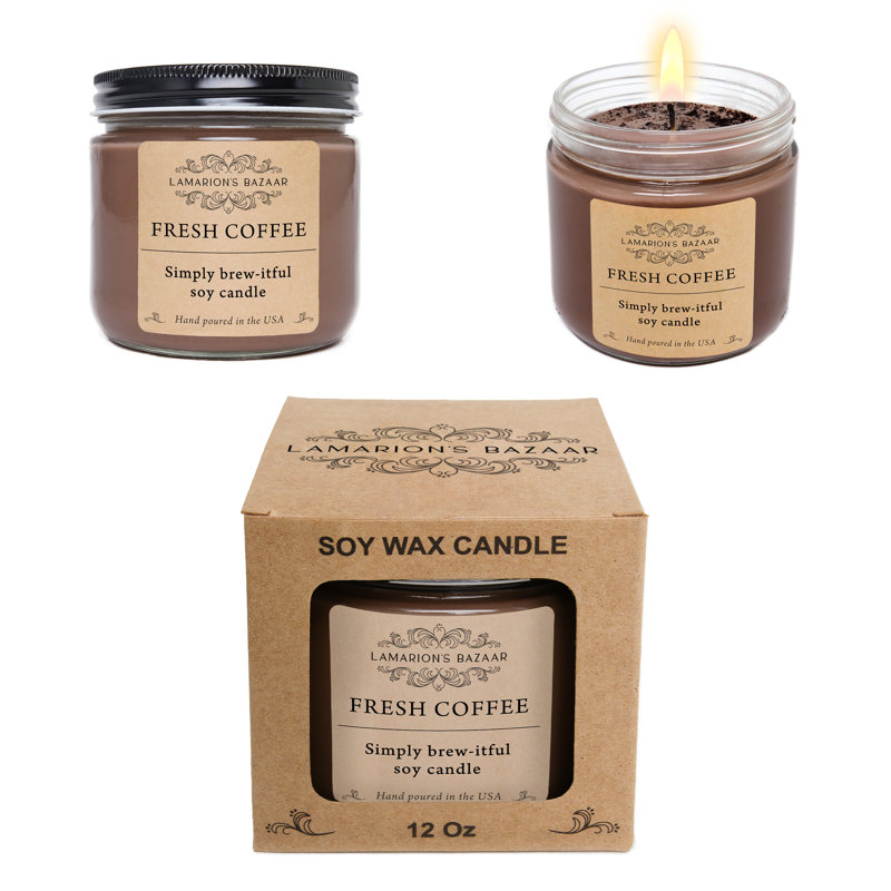 Fresh Coffee Fragrance Scented Jar Candle