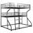 Full XL over Twin XL over Queen Triple Bunk Bed with Long & Short Ladder – Black Loft Bed for Kids, Teens & Guests-429175330