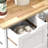 Rolling Kitchen Island Cart, Bar Serving Cart With Drawers, White