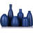 Blue Ceramic Vase - Set Of 6 Blue Bud Vases, Modern Farmhouse Navy Blue Decorative Vases For Home, Office, Living Room, Table Decor - Ideal Centerpieces For Flowers, Shelf And Fireplace Accents Blue Set