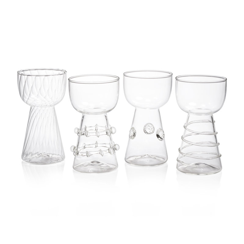 Ensemble de 4 vases en verre Amélie