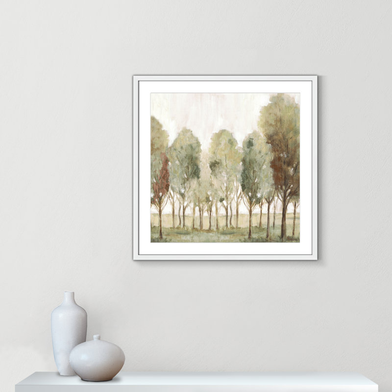 «Silent Fall I Print» par Eva Watts, Blanc satiné, L 27,5 po x H 27,5 po, Imprimé mat