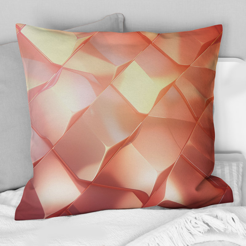 Coussin décoratif à motif géométrique abstrait Diamond Morning
