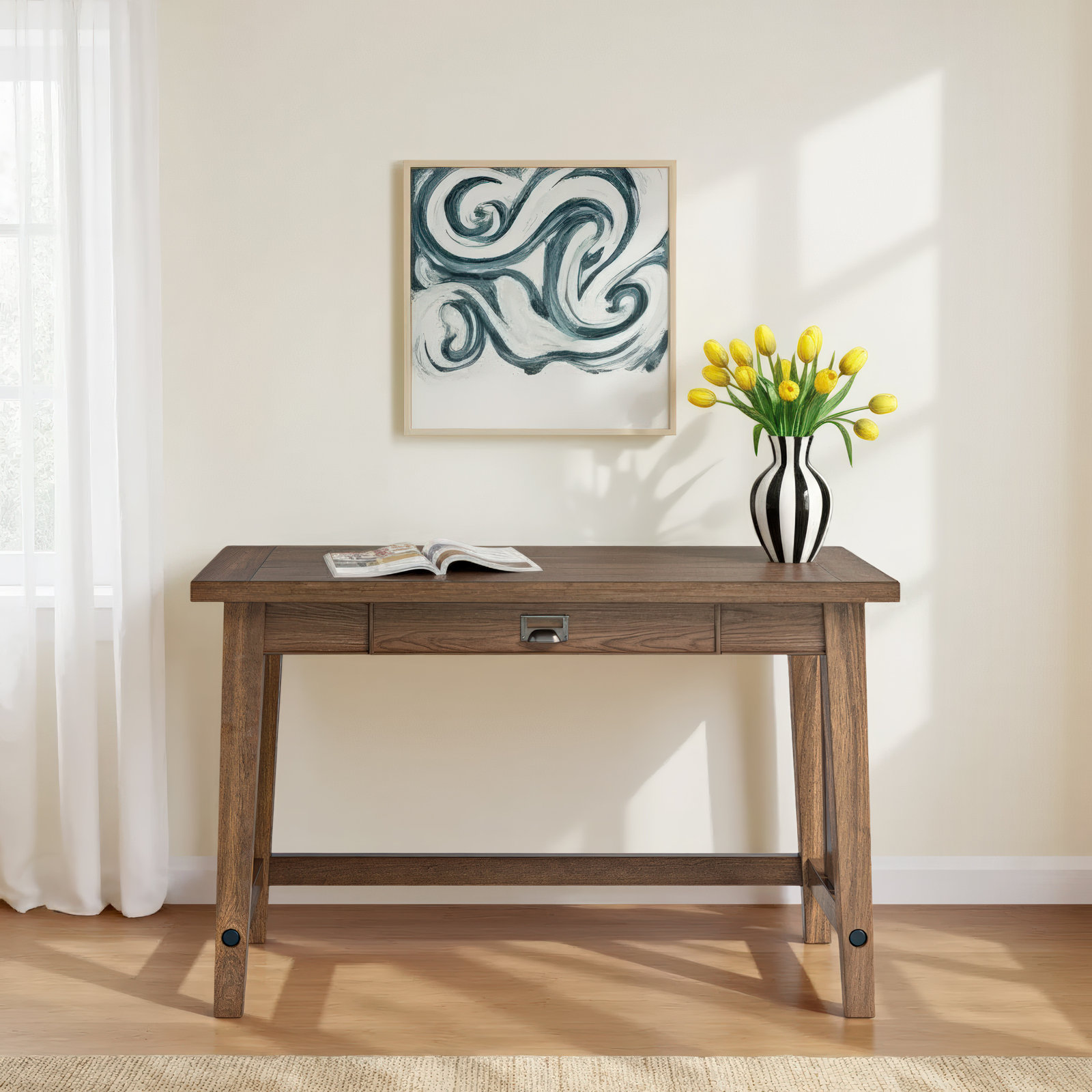 Ossie 48" Writing Desk, Brown
