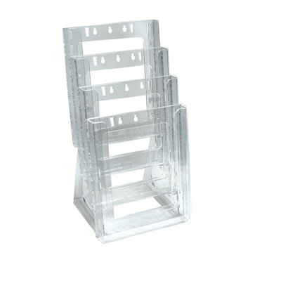 Four-Tier Modular Letter Brochure Holder, 2-Pack
