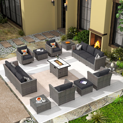 Cassville 10 - Person Patio Conversation Set with Cushions