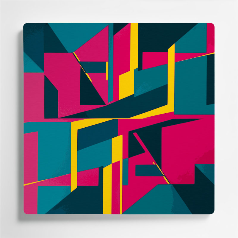 Art mural en métal Hard Edge 85, H 16 po x l 16 po