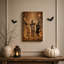 «Three Kitten Witches in Autumn Forest», art mural sur toile-2125000666