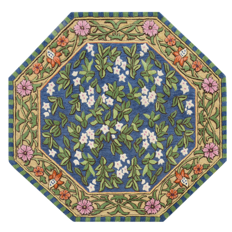 Tapestry Floral Rug, Octagon 6'