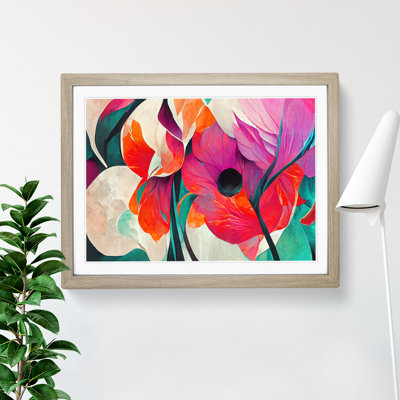 Floral Abstract Vol.6 1 Piece Single Picture Frame Wall Art
