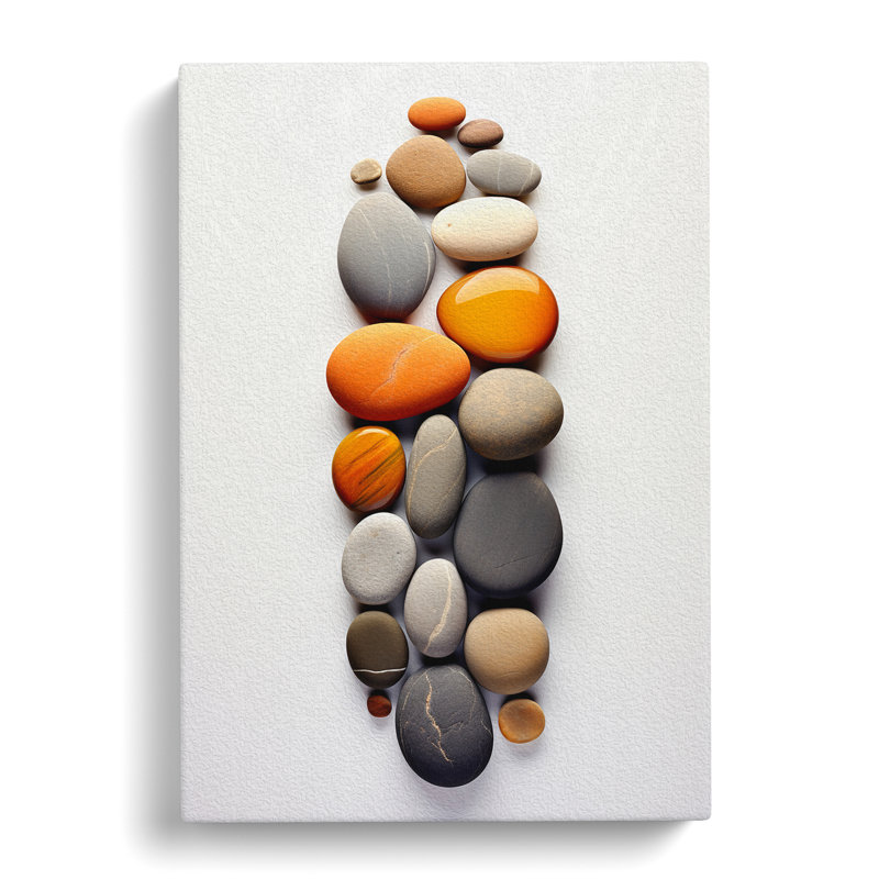Pebbles Minimalism No.2 - No Frame Print, 60cm H x 40cm W x 3cm D