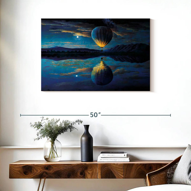 Mehar Moonlit Hot Air Balloon, 24" H x 36" W