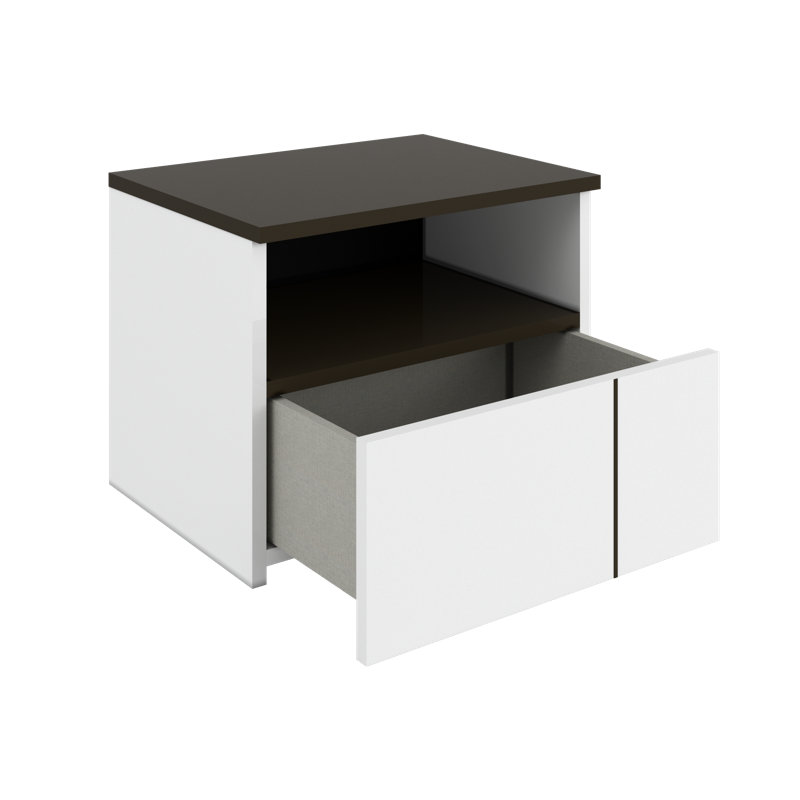 Hailey 50cm W Manufactured Wood Bedside Table