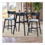 3 Pieces Bar Table Set,Modern Round Counter Height Pub Table, Wooden High Top with Bar Stools Pub Dining Set for Kitchen,Restaurant,Cocktail Bar-427523143-427523142