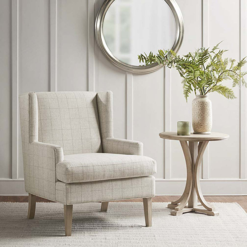 Fauteuil d'appoint rembourré, Beige