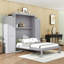 Lit escamotable en bois avec 2 garde-robes et tablettes-1831273493-1831273491
