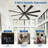 72 Inch Large Ceiling Fan, Modern 8-Blade Indoor Outdoor Fans with Remote App Control, Quiet DC Motor Reversible 6 Speed Timer(Excluding bulb)-1765322963-1765322966