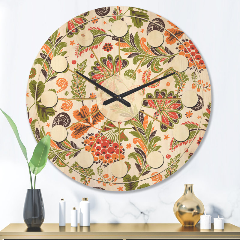 Horloge murale fantaisie en bois I, Grand