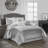 Prestyn White/Gray Microfiber 7 Piece Comforter Set-528618531