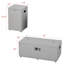 42 po Table de foyer rectangulaire au propane 60 000 TTU avec couvercle de réservoir en faux ciment gris 