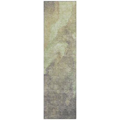 Machine Washable Indoor/Outdoor Xhevrie Aloe Rug