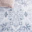 Arizona Bohemian Machine Washable Non-Slip Area Rug in Blue/Gray-620640308