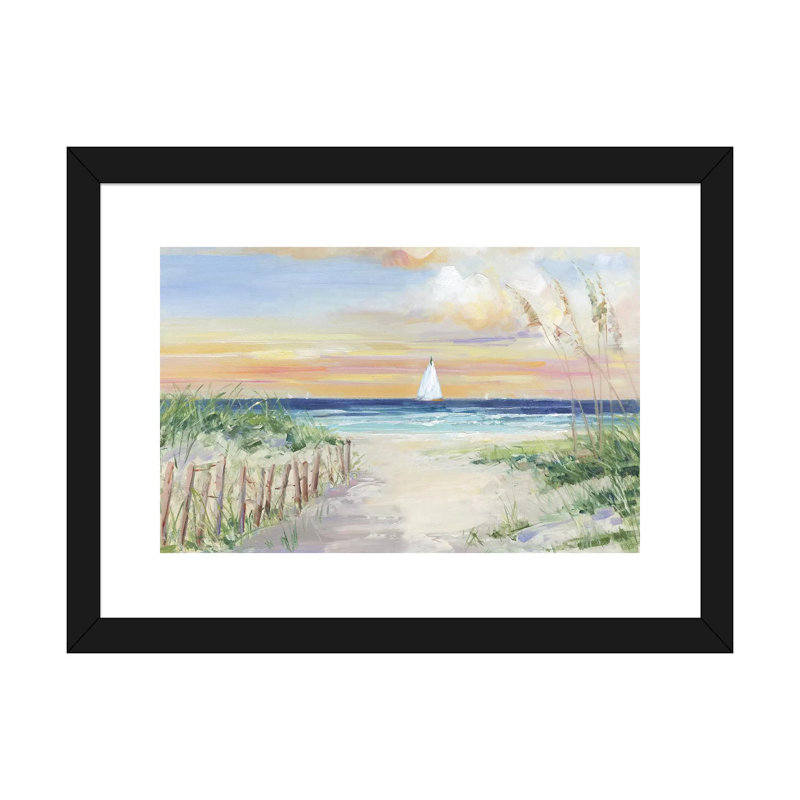 «Set Sail» par Sally Swatland - reproduction d'art, H 16 po x l 24 po x P 1 po, Black Paper, Blanc