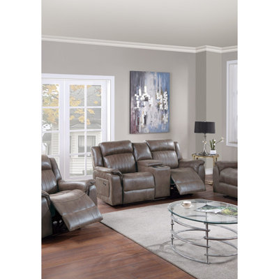 Causeuse contemporaine à mouvement électrique avec console 1pc