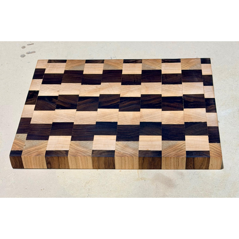 Planche à découper en érable et noyer, 12 x 8 x 0,75 po
