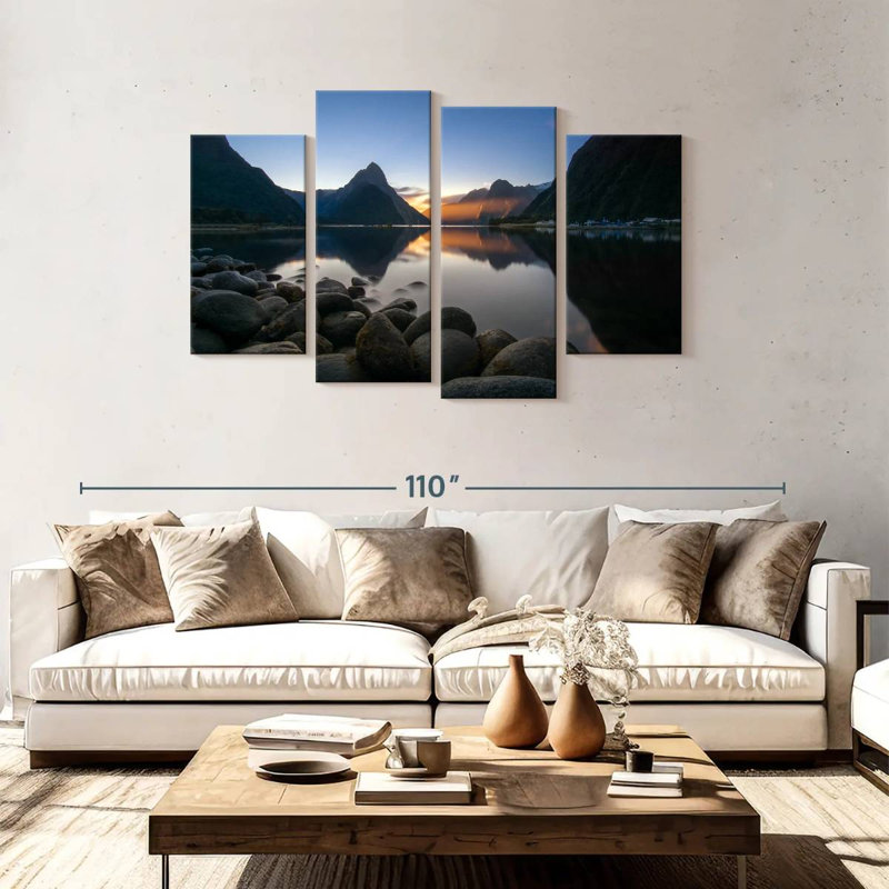 Nicci Milford Sound, lac Sunset, H 48 po x l 75 po
