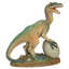Statue dinosaure en vélociraptore oeuf battage
