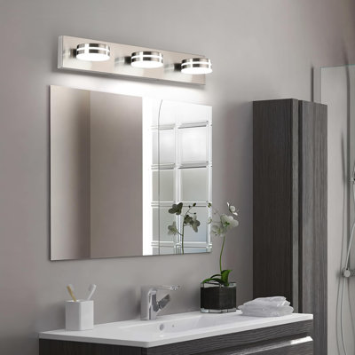 Luminaire de salle de bain DEL Ravo à haute transmission et intensité variable 5500K avec tête rotative à 270 ° 