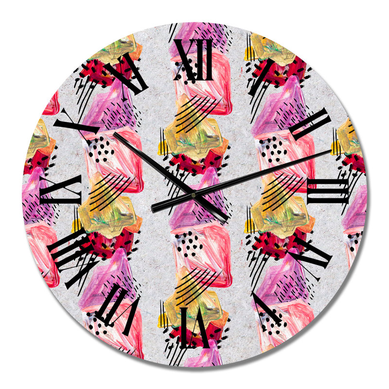 Horloge murale rose et rouge, Petit