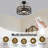 20" Caged Ceiling Fan with Lights, Farmhouse Fandelier with Remote-247182548